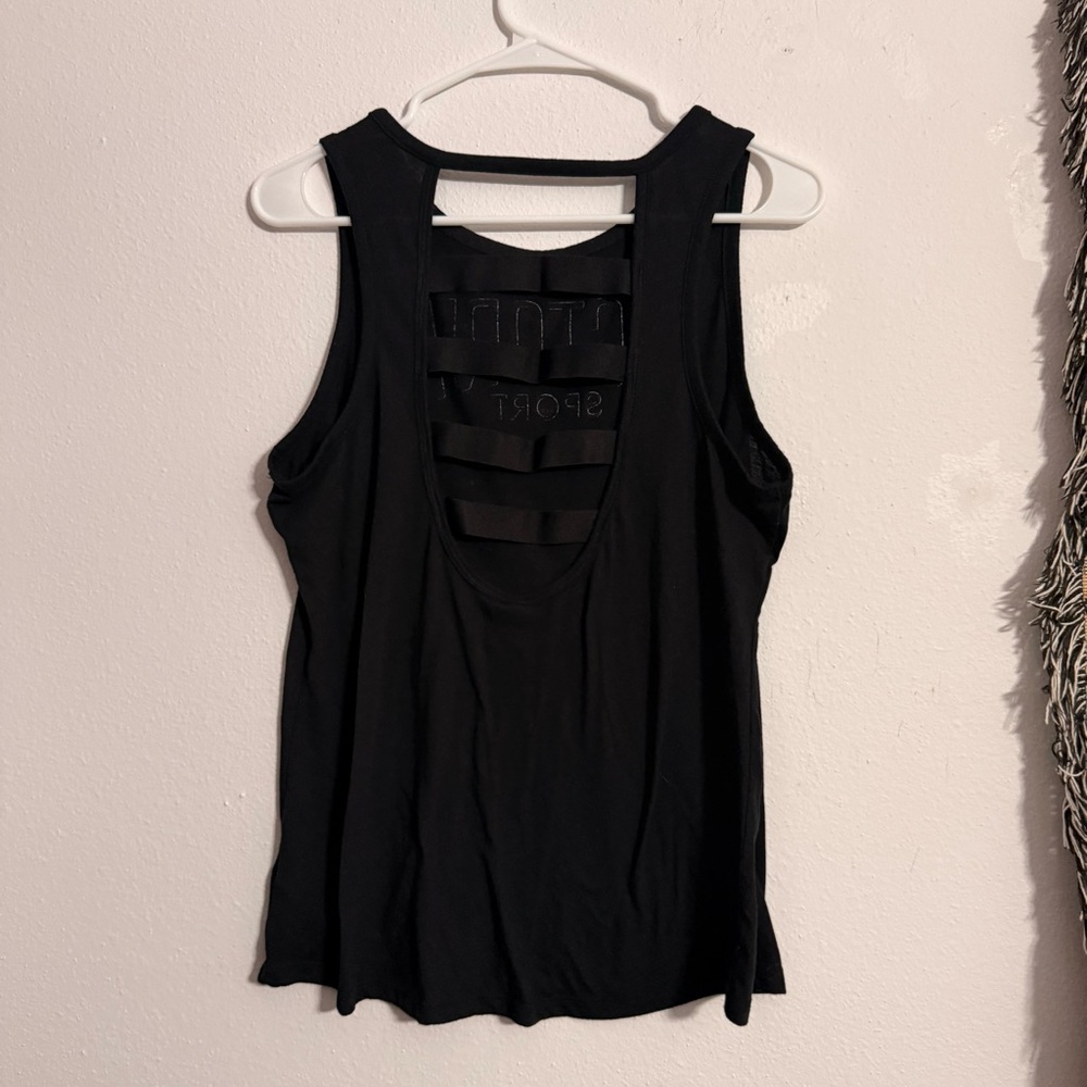 ☀️ Victoria's Secret Sport • Black Muscle Tee • Womens Lg - Picture 4 of 9